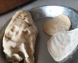 A picture of step 1 of Potato and fenugreek leaves paratha.