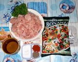 Pas rețetă Franjuri din piept de pui cu amestec de legume congelate 1 fotografie
