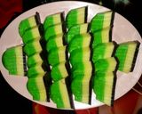 Foto langkah ke 4 dari resep Puding 3 lapis (pandan lumut, mentega, coklat).