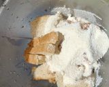 A picture of step 1 of Bread Uttapam.