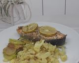 Foto langkah ke 10 dari resep Salmon Panggang dan Tumis Kembang Kol.
