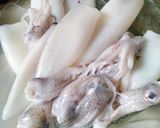 Foto langkah ke 1 dari resep Gulai Cumi Isi Tahu.
