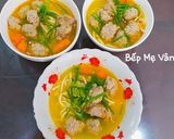 A picture of step 3 of Banh Canh with Pork Bones and Meatballs.