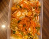 Hình bước làm 4 của món Kim chi cải thảo phiên bản đơn giản