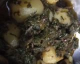 A picture of step 4 of Aloo Palak Maithe.