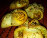 A picture of step 5 of Domino style veg zinngy parcel.