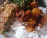 Foto langkah ke 13 dari resep Telor dadar komplit, balado kentang teri,daun labu siam muda.