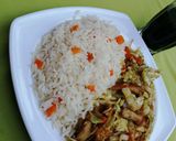A picture of step 4 of White rice and cabbage stir fry.