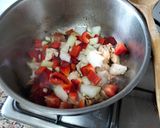 Foto del paso 3 de la receta Arroz caldoso de pollo rápido