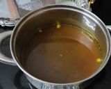 A picture of step 3 of Ginger Turmeric tea. (kadha).