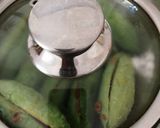 A picture of step 8 of Besan stuffed karela(bitter gourds).