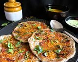 A picture of step 7 of Horse Gram Uttapam / pancakes.