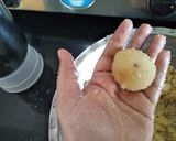 A picture of step 10 of Suji sugar ladoo.