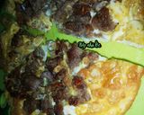 Hình bước làm 4 của món 😁Trứng chiên kiểu pizza 😂