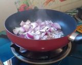 A picture of step 6 of Radish Pulav/Mullangi Rice.