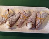 Foto del passaggio 4 della ricetta Cannoli di farina di castagne farciti con ricotta aromatizzata all' arancia e limoncello 🍋