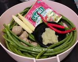 Foto langkah ke 1 dari resep Oseng Kacang Panjang Bakso Putren 👩🏻🍳.