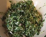 A picture of step 2 of Baby marrow, mushroom and spinach patty.