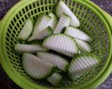 Hình bước làm 1 của món Bầu Rim Ngũ Vị Chay