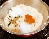 A picture of step 2 of Khaman dhokla.