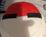 A picture of step 11 of Pokemon themed Victoria sponge cake.