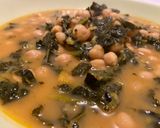 A picture of step 5 of Tuscan Kale, Chickpea, and Cannellini Bean Soup.