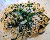 Tejszínes cukkini spagetti tésztával recept fázis 5 fotója