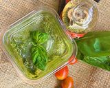 A picture of step 4 of Creamy Cashew Basil Pesto.