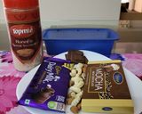 A picture of step 1 of Kunafa Chocolate.