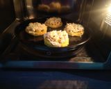 A picture of step 4 of Dhokla pizza.