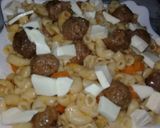 صورة لخطوة 2 من وصفة مقرونة بالخضار وكريات اللحم🍝🍲