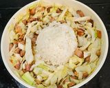 A picture of step 2 of Salted Pork and Vegetable Fried Rice (Fridge Mystery Meal #3).
