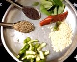 A picture of step 1 of Tadka Curd rice.