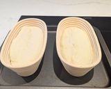 A picture of step 5 of Sourdough Bread x 2, Black Treacle & Rapeseed Oil, 71% Hydration. Workers schedule plus 6 x ciabatta.