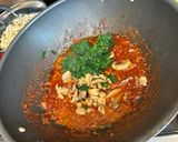 A picture of step 4 of Creamy Spicy Shrimp Linguine with Spinach & Mushroom.