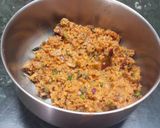 A picture of step 2 of Crunchy Malabar Chicken meatballs.