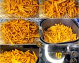 A picture of step 3 of Sweet Potato French Fries In Airfryer With Cheesy Dip.
