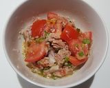รูปขั้นตอนการทำที่ 2 ของ Pico de Tuna สลัดทูน่าน้ำส้ม โลว์คาร์บ