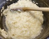 A picture of step 2 of Arancini - mozzarella and ragù stuffed rice balls.