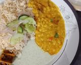 A picture of step 4 of Daal Chawal.
