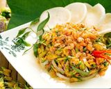 Hình bước làm 5 của món Gỏi tép đồng bông điên điển