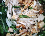 Foto del paso 2 de la receta: Pollo, Rajas con calabazas "Disque alambre a mi estilo"
