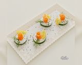 Une image de l'étape 1 de Bouchée de concombre au saumon fumé /fromage frais.