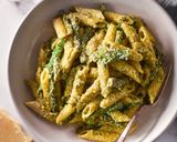 A picture of step 4 of Easy Creamy Pesto Penne With Asparagus & Broccoli 🥦.