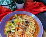 Foto langkah ke 6 dari resep Mie Sarden Bakso.