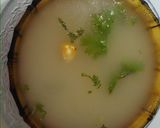 A picture of step 4 of Paneer whey/ stalk soup.