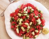 A picture of step 3 of Watermelon salad.