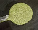 A picture of step 7 of Louki pancake make with leftover rice.