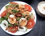 Hình bước làm 2 của món Salad rau xanh tóp mỡ