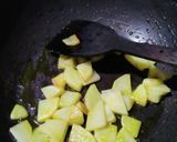 A picture of step 3 of Punjabi chawla/ lobia masala curry.